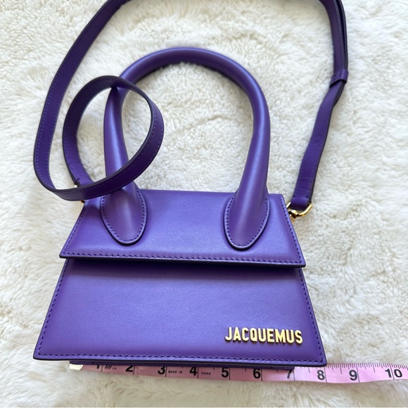 NEW!! Jacquemus Le Chequito Moyen purple bag Retail 910$ - Picture 8 of 13